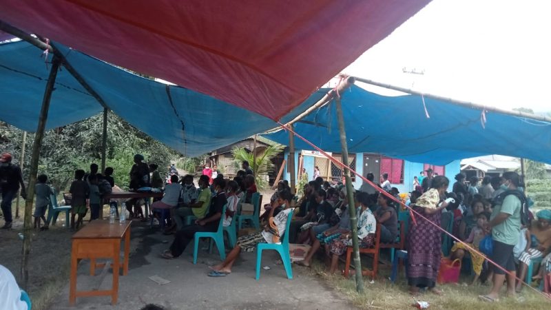 Warga Terdampak Erupsi Lewotobi di Desa Pruda. (Foto Istimewa)