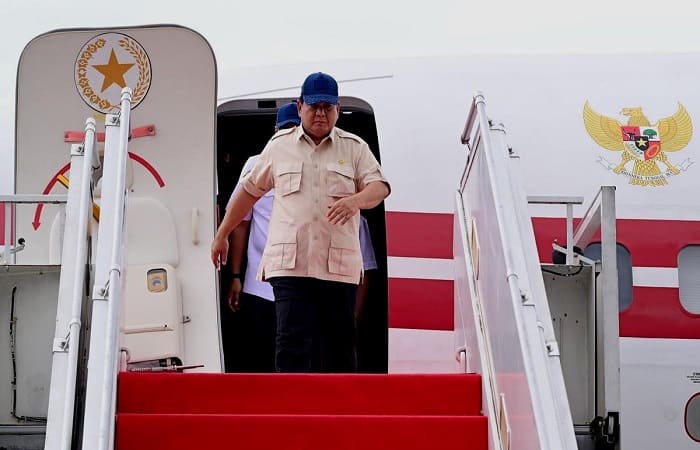 Presiden RI Prabowo Subianto tiba di Yogyakarta, Kamis (27/2/2025) untuk menghadiri retreat kepala daerah di Akmil. (Dok. Setpres)