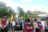 PMKRI Cabang Ende lakukan aksi di Mapolres Nagekeo.