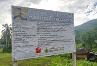 Papan Informasi proyek Irigasi di Kecamatan Sambi Rampas, Kabupaten Manggarai Timur. Gambar diabadikan, Selasa (3/2/2026).