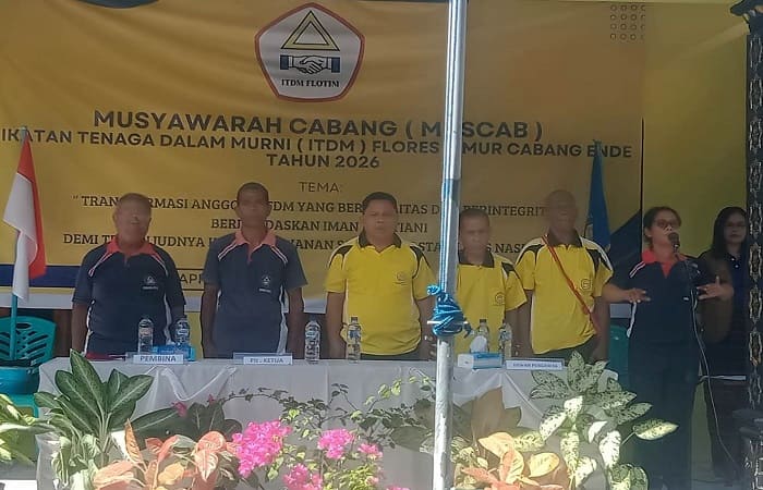 Acara pembukaan Muscab ITDM Flores Timur Cabang Ende, Sabtu (11/4/2026).