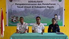 Sosialisasi Pengadministrasian dan Pendaftaran Tanah Ulayat di Kabupaten Ngada, di Kantor Camat Wolomeze, Kabupaten Ngada, Rabu (29/4/2026.