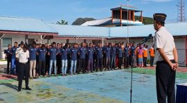 Apel Deklarasi Zero Handphone, Pungutan Liar, dan Narkoba di lapangan internal Rutan Bajawa, Senin (20/4/2026).