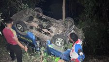 Aparat Kepolisian Resor Ngada lakukan olahTKP LakalantasTunggal.